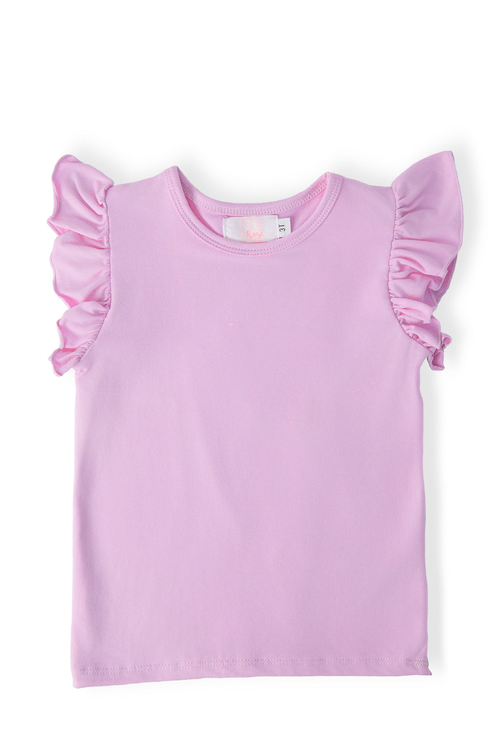 Mila & Rose ® Bright Lilac S/S Ruffle Tee — main product shot