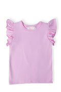 Mila & Rose ® Bright Lilac S/S Ruffle Tee — main product shot