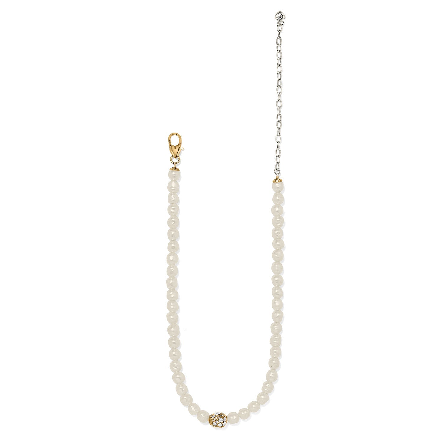 KADOU BOUTIQUE Brighton Trust Your Journey Pearl Necklace — detail close-up