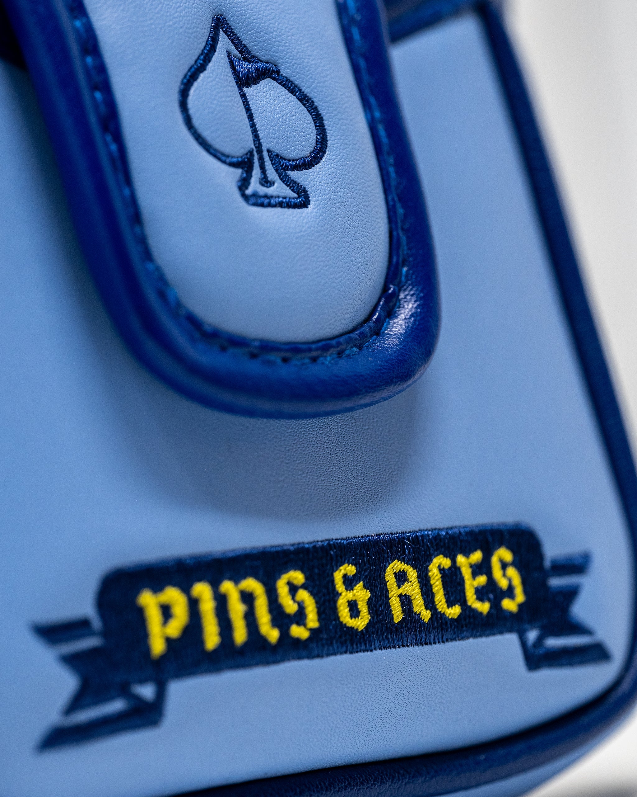 Pins and Aces Coat of Arms - Mallet Cover — feature highlight