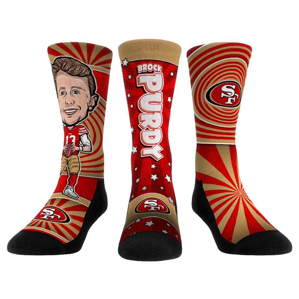 Rock 'Em Socks Brock Purdy - San Francisco 49ers  - Bobblehead 3-Pack — main product shot
