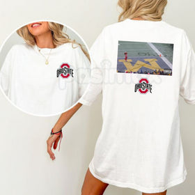 Brutus Buckeye Ohio Snow 2-Sided Unisex Shirt - Ohio State Mascot Winter Tee, OSU Fan Cold Weather Apparel, Buckeye Graphic Gift