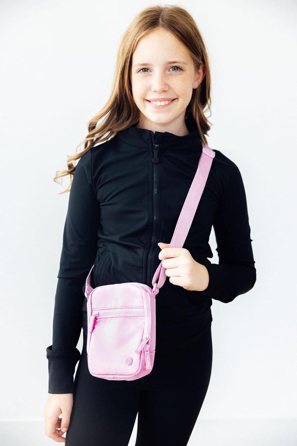 Mila & Rose ® Bubblegum Pink Crossbody Bag — detail close-up