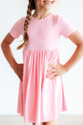 Mila & Rose ® Bubblegum Pink S/S Pocket Twirl Dress — main product shot