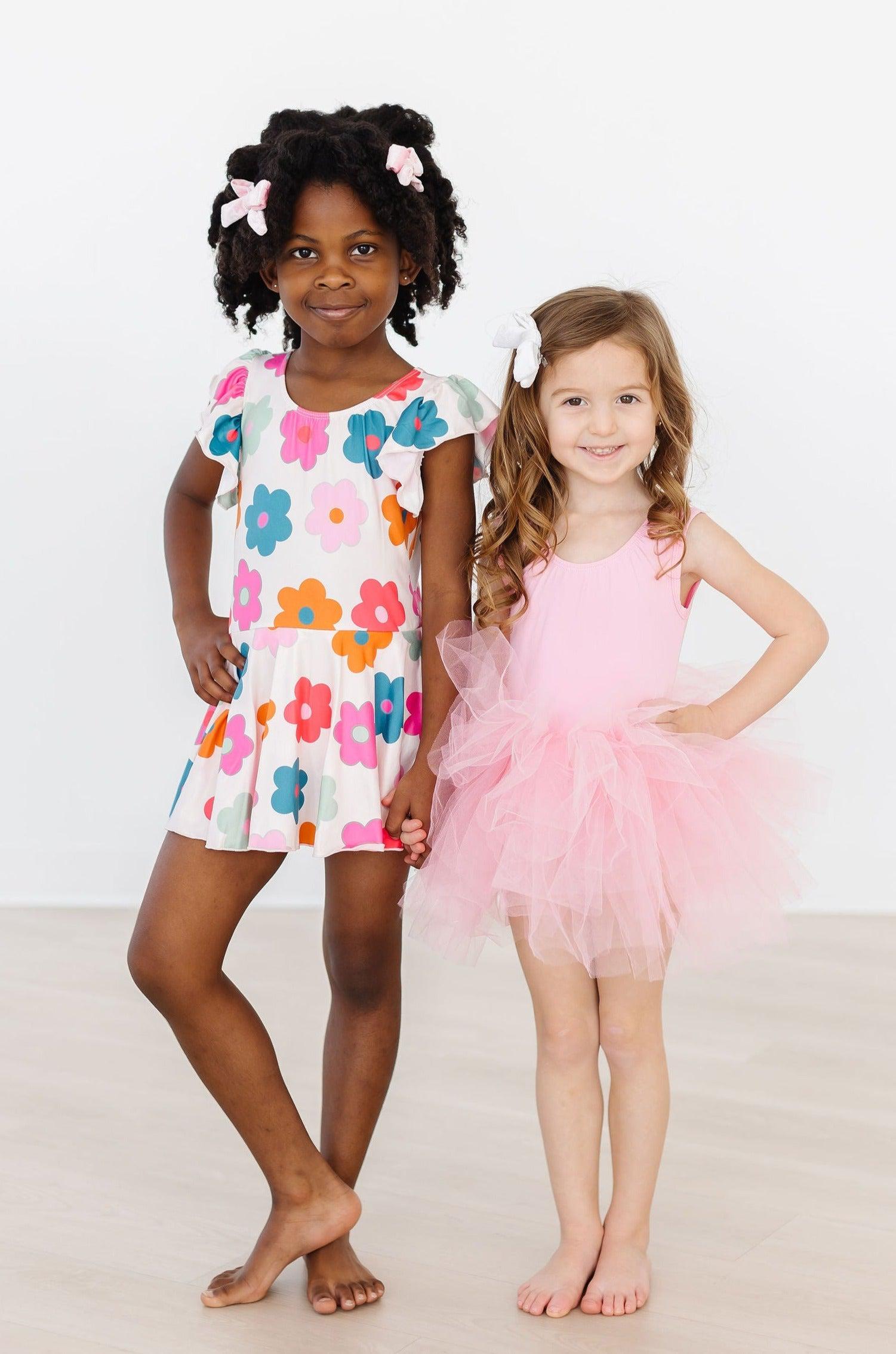 Mila & Rose ® Bubblegum Pink Tank Tutu Leotard — detail close-up