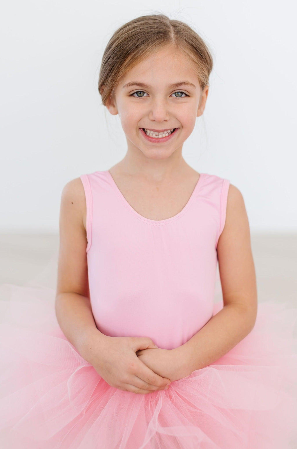 Mila & Rose ® Bubblegum Pink Tank Tutu Leotard — side view