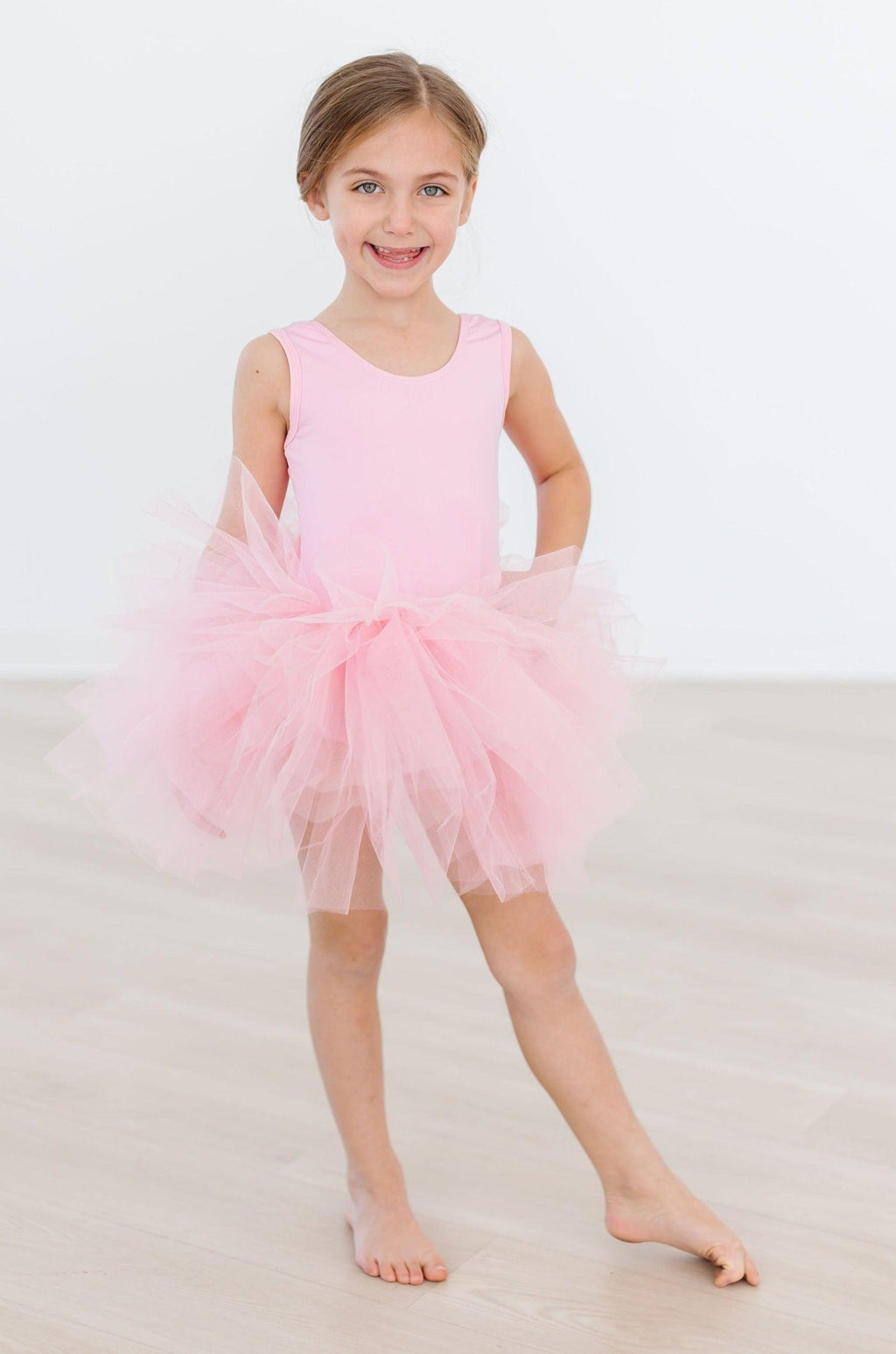 Mila & Rose ® Bubblegum Pink Tank Tutu Leotard — back view