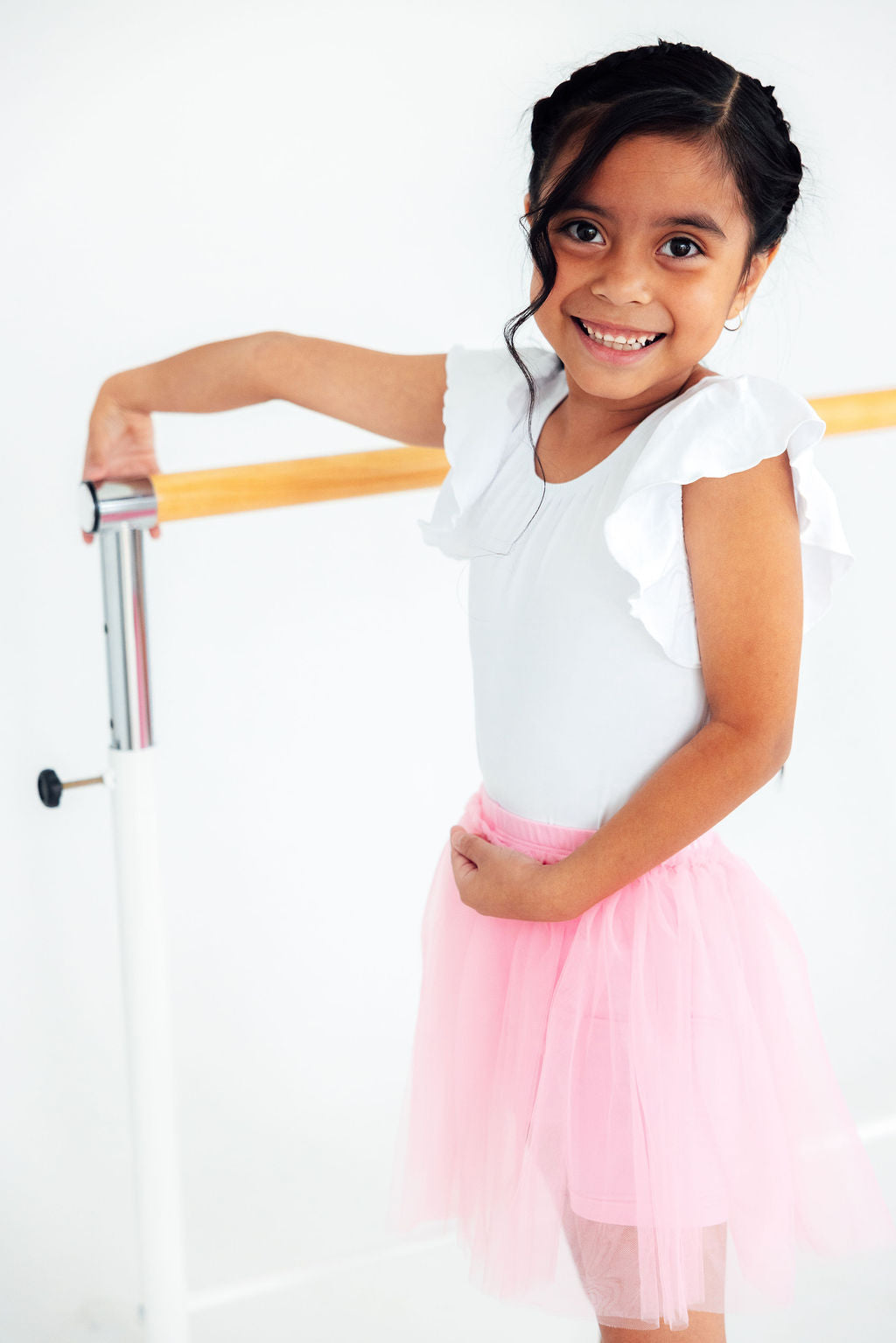 Mila & Rose ® Bubblegum Pink Tutu Shorts — side view