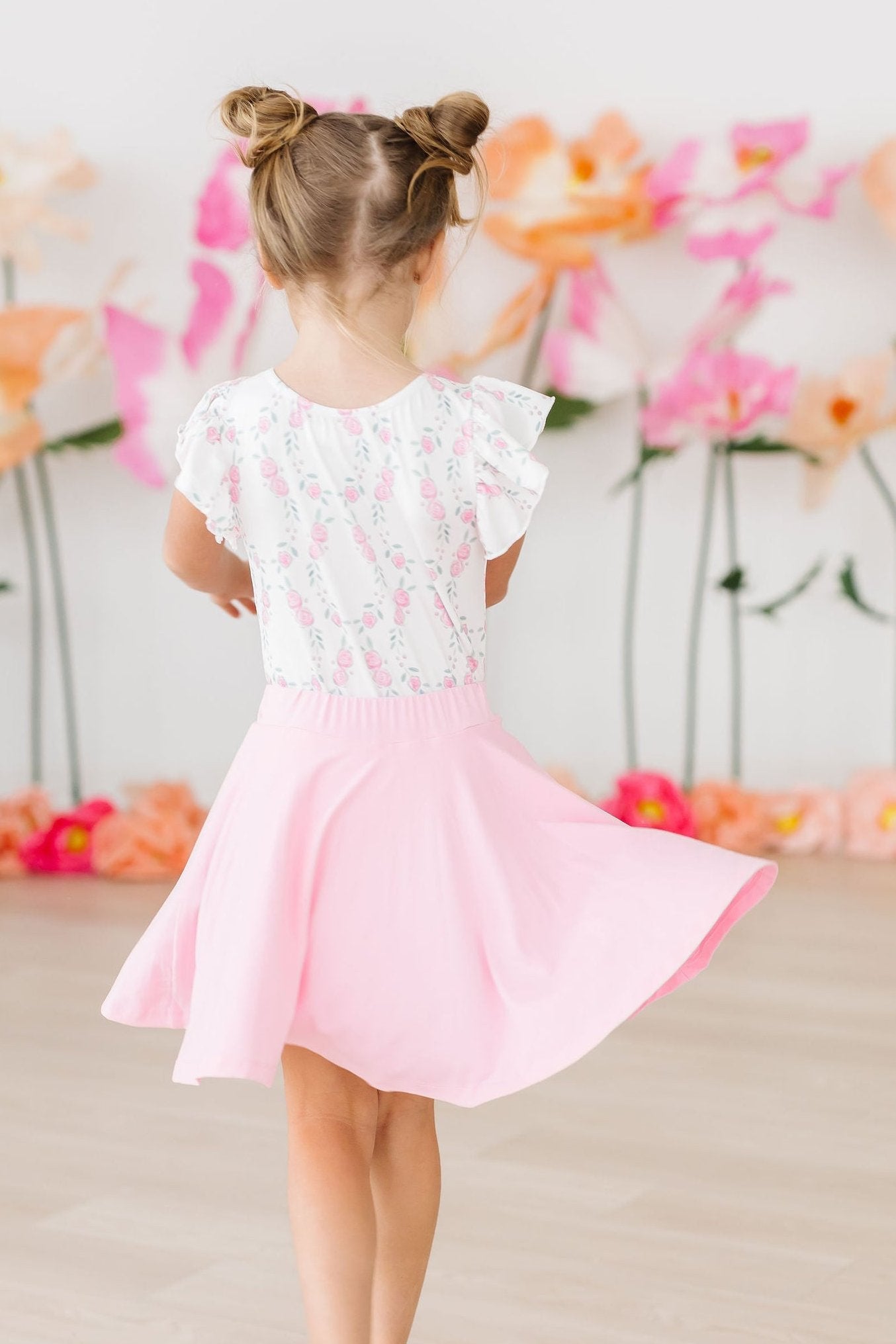 Mila & Rose ® Bubblegum Pink Twirl Skort — lifestyle context