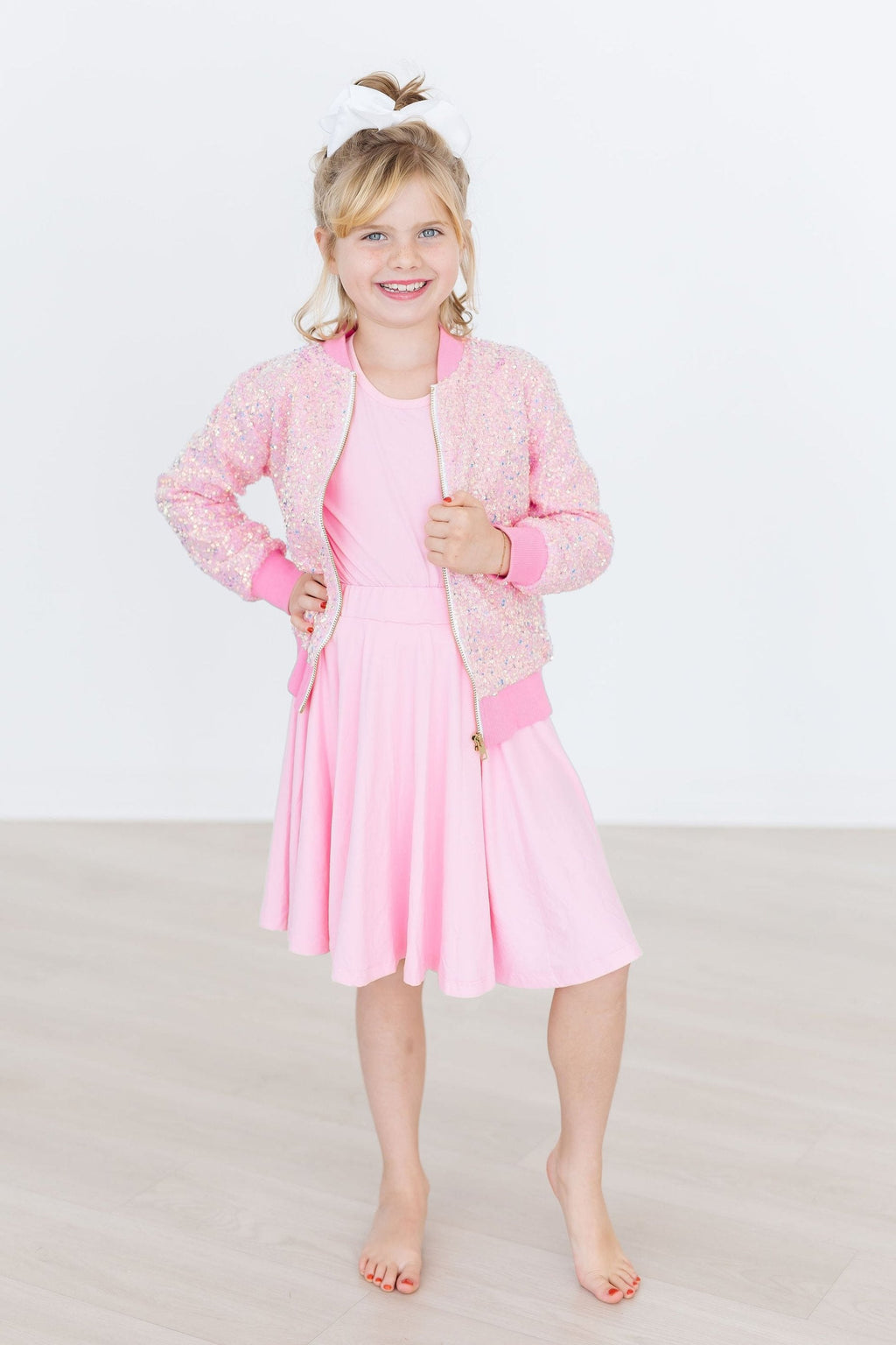 Mila & Rose ® Bubblegum Pink Twirl Skort — size reference