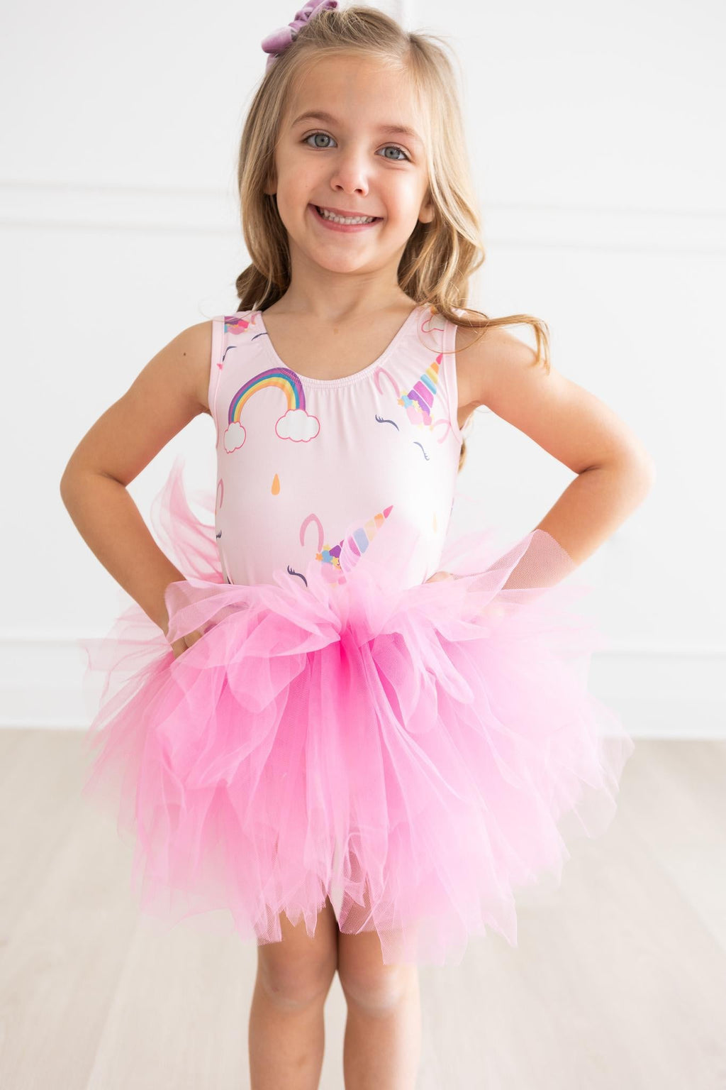 Mila & Rose ® Bubblegum Unicorn Tank Tutu Leotard — detail close-up