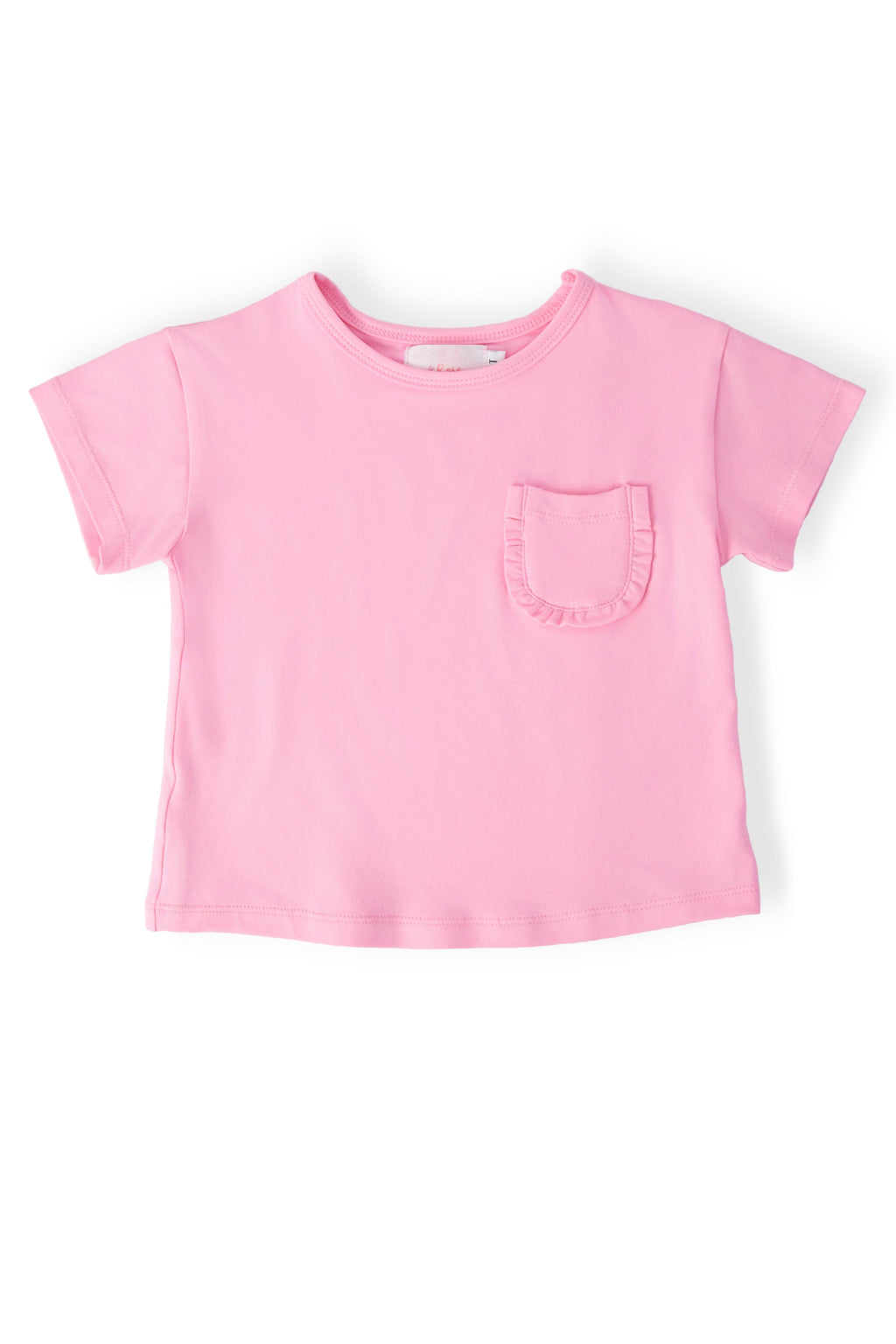 Mila & Rose ® Bubblegum Pink Ruffle Pocket Tee — main product shot