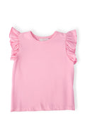 Mila & Rose ® Bubblegum Pink S/S Ruffle Tee — main product shot