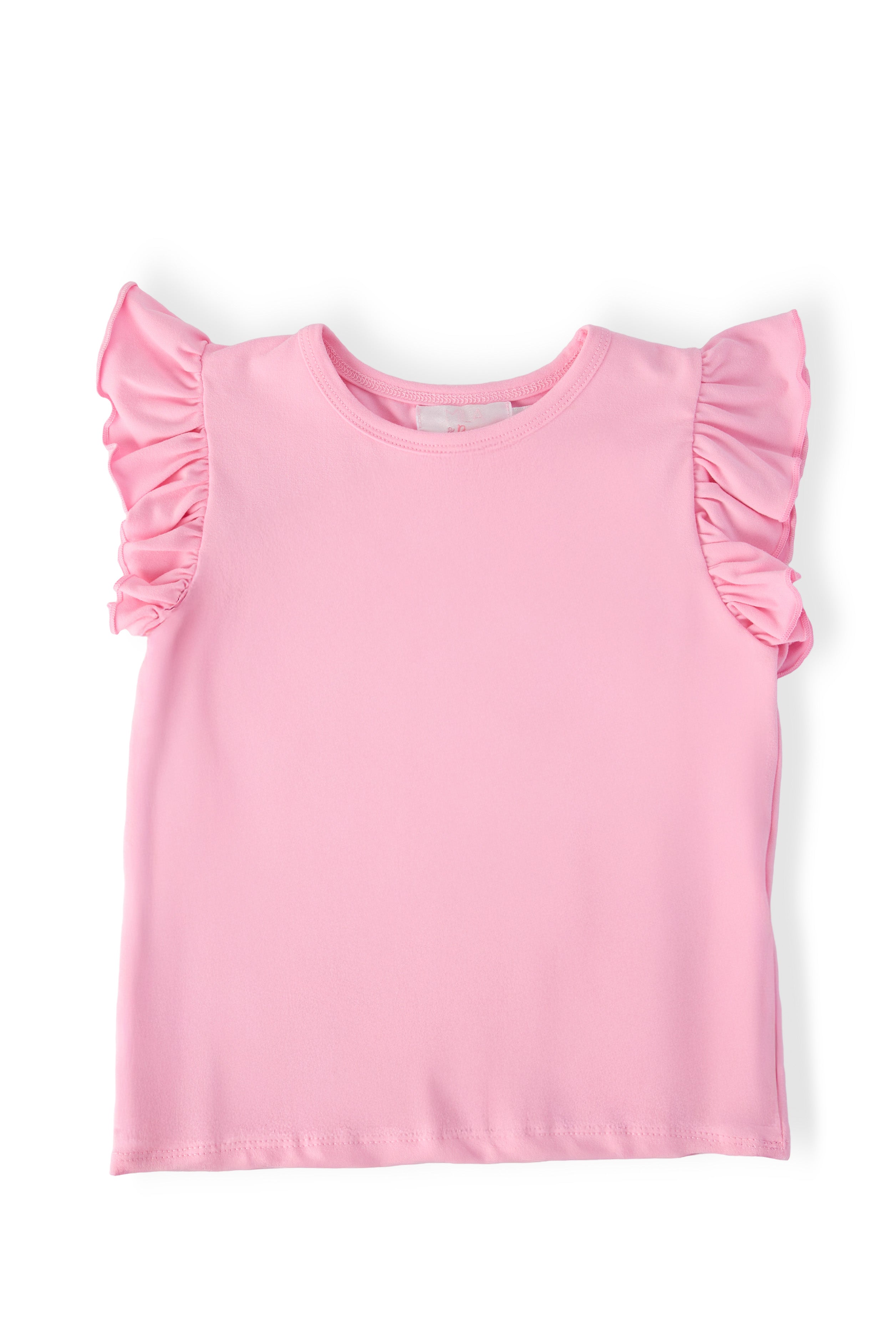 Mila & Rose ® Bubblegum Pink S/S Ruffle Tee — main product shot