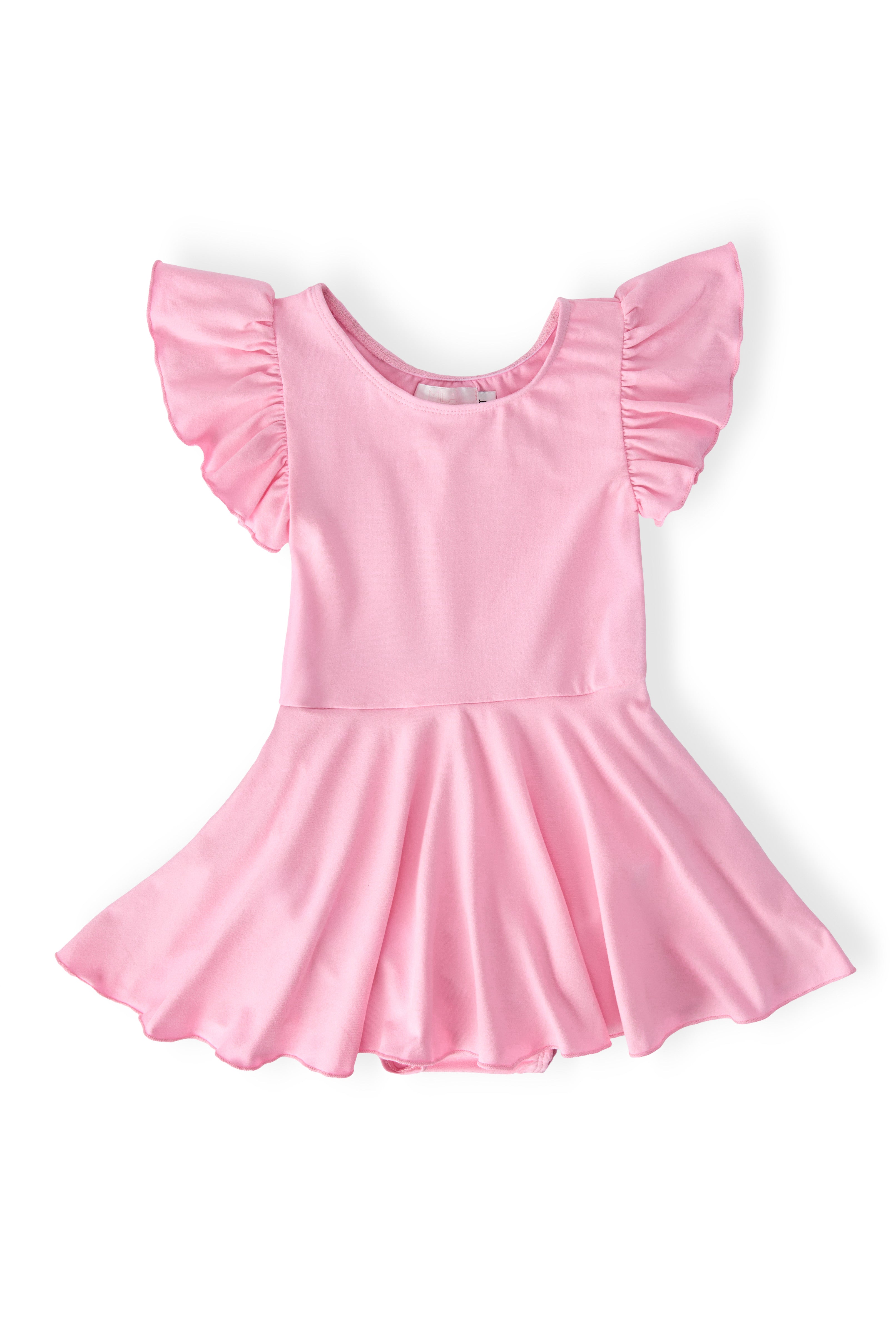 Mila & Rose ® Bubblegum Pink S/S Twirl Leotard — main product shot