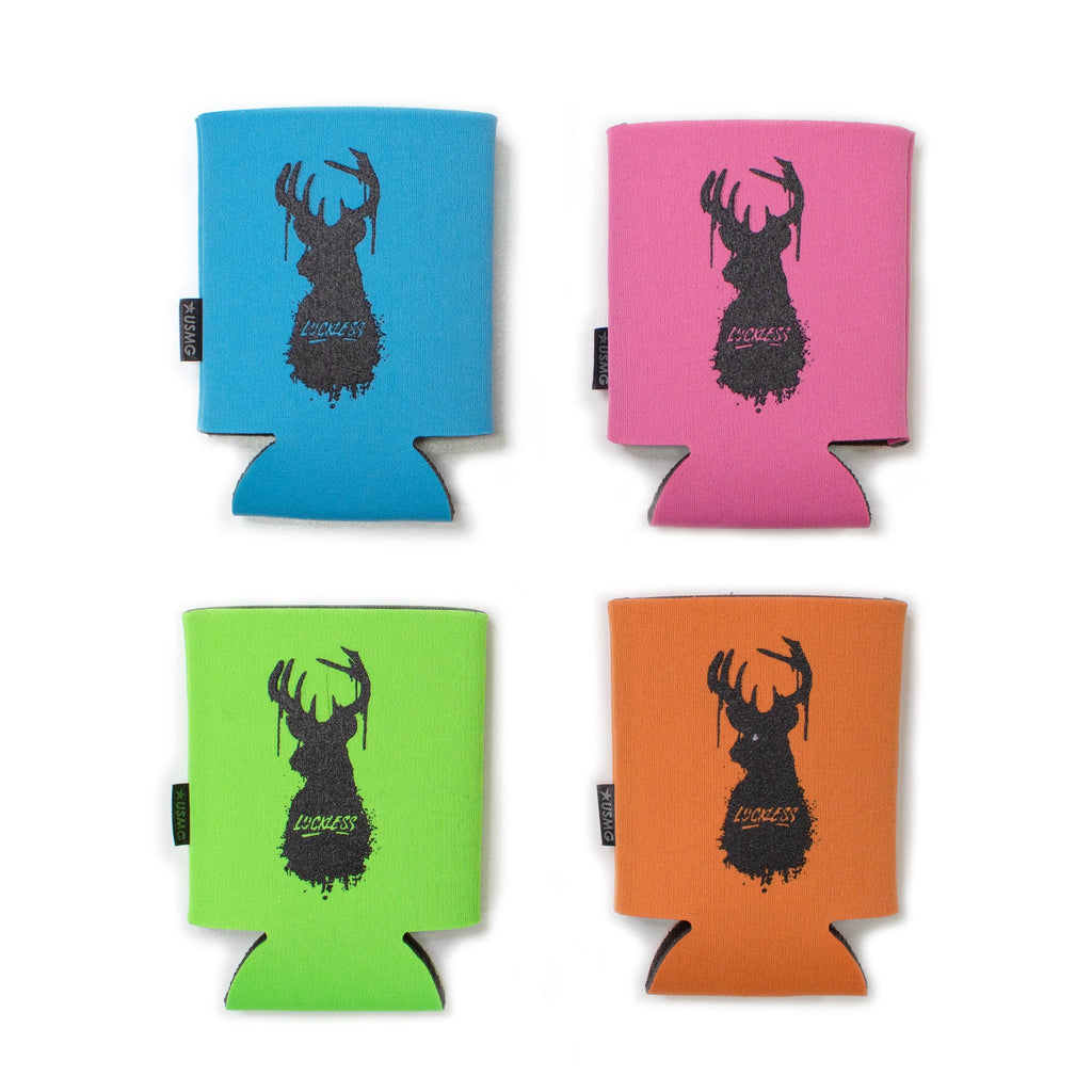 Luckless Outfitters Buck Can Koozie — main product shot