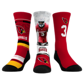 Rock 'Em Socks Budda Baker - Arizona Cardinals  - Pro 3-Pack