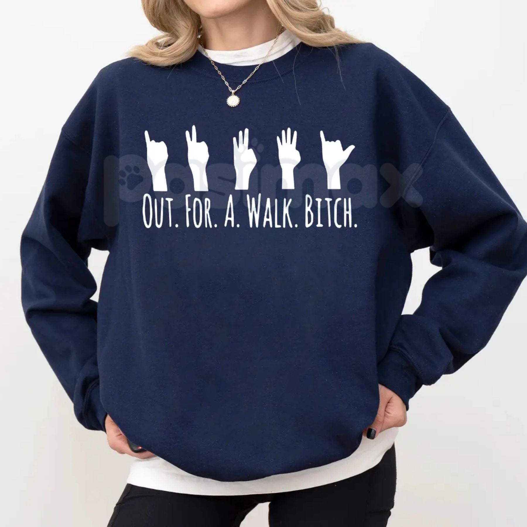 Pasimax Buffy The Vampire Slayer Sweatshirt | Out For A Walk Btch Spike Crewneck | Retro 90s TV Show Jumper | Sunnydale High 