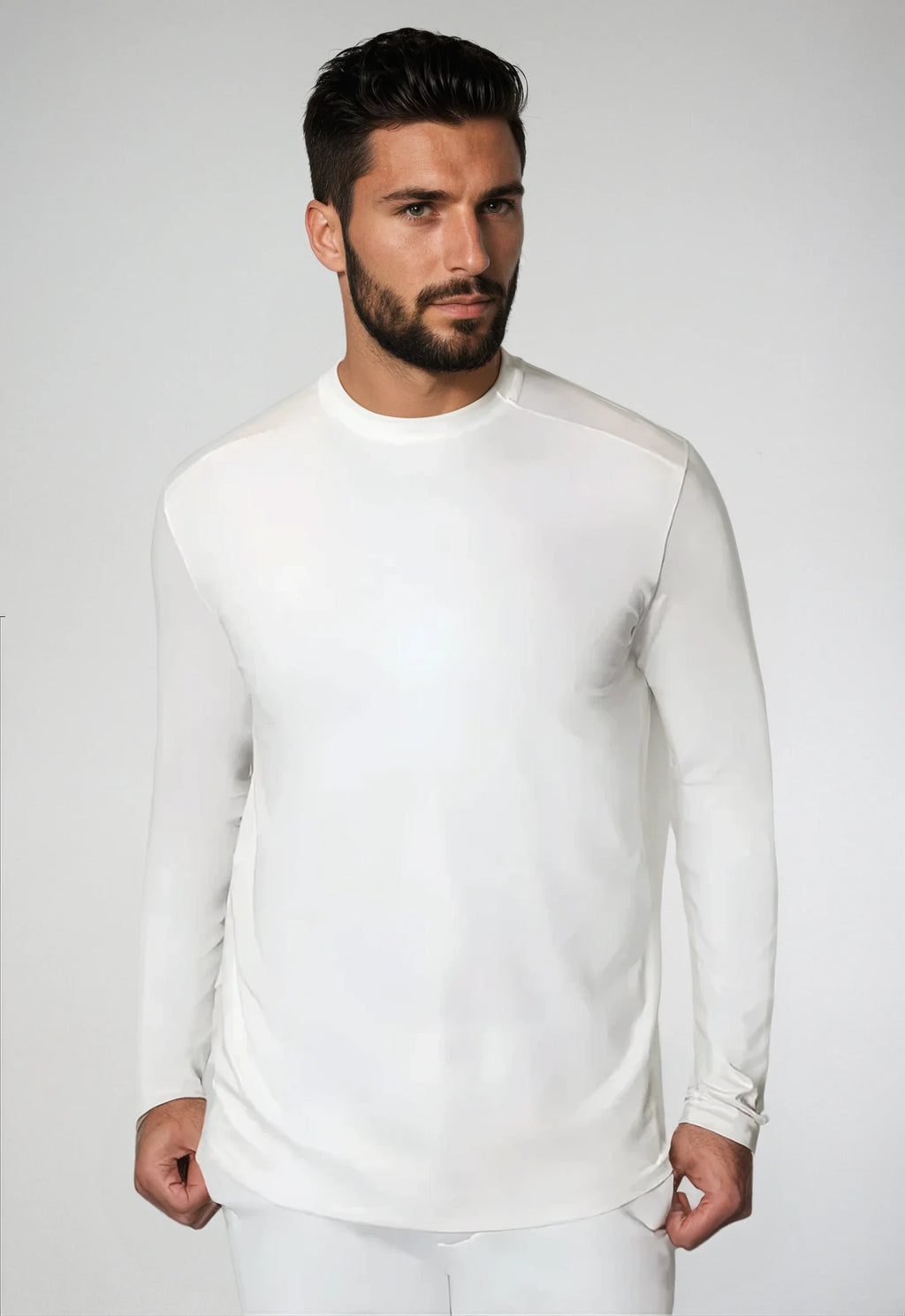 Buki Buki Cinqo Long Sleeve Tech Tee - White — main product shot