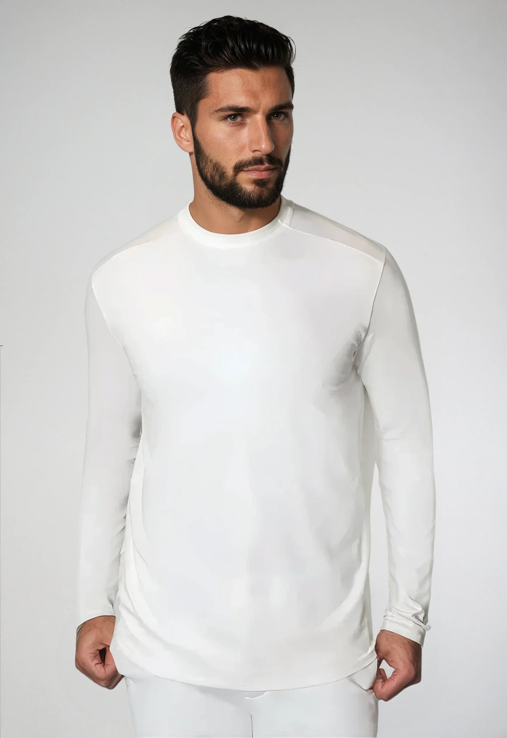Buki Buki Cinqo Long Sleeve Tech Tee - White — main product shot