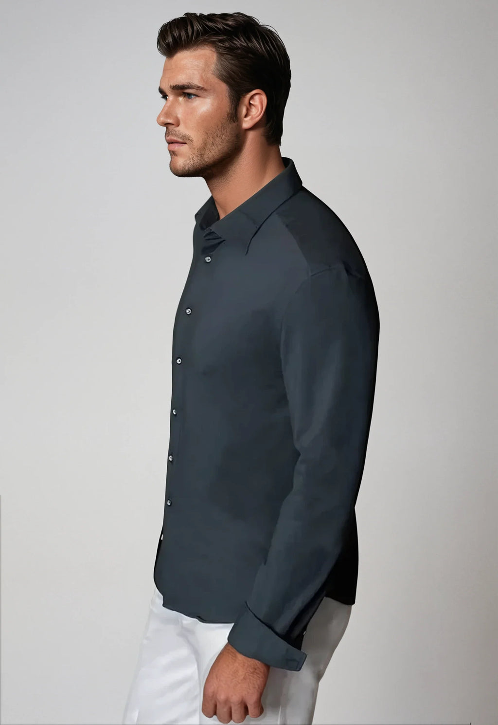 Buki Buki Cinqo 'Single Shot' Long Sleeve Shirt - Blue Night — lifestyle context