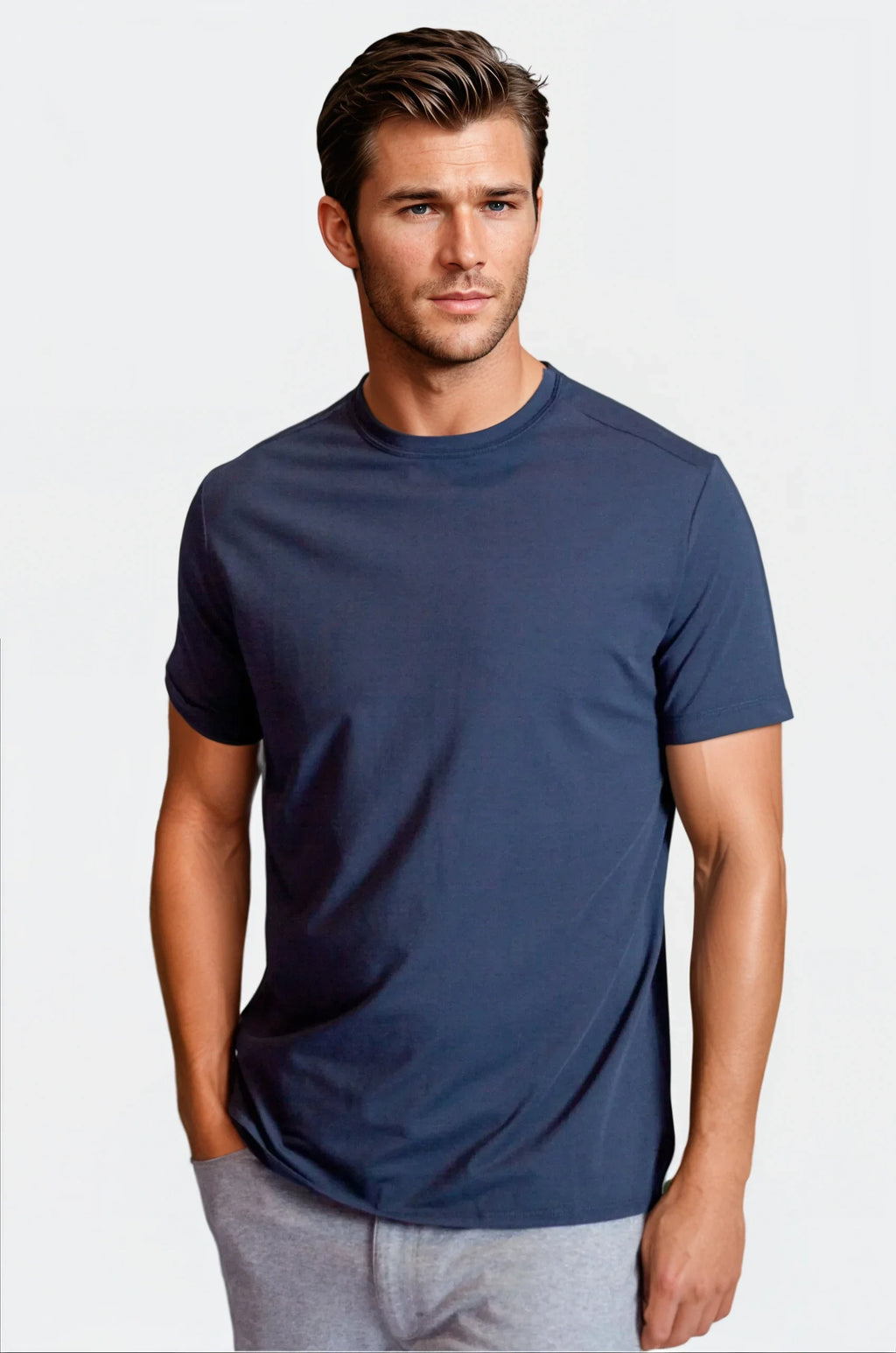 Buki Buki Cinqo Tech Tee 3-Pack - French Blue/Blue Night/Blue Grey — lifestyle context