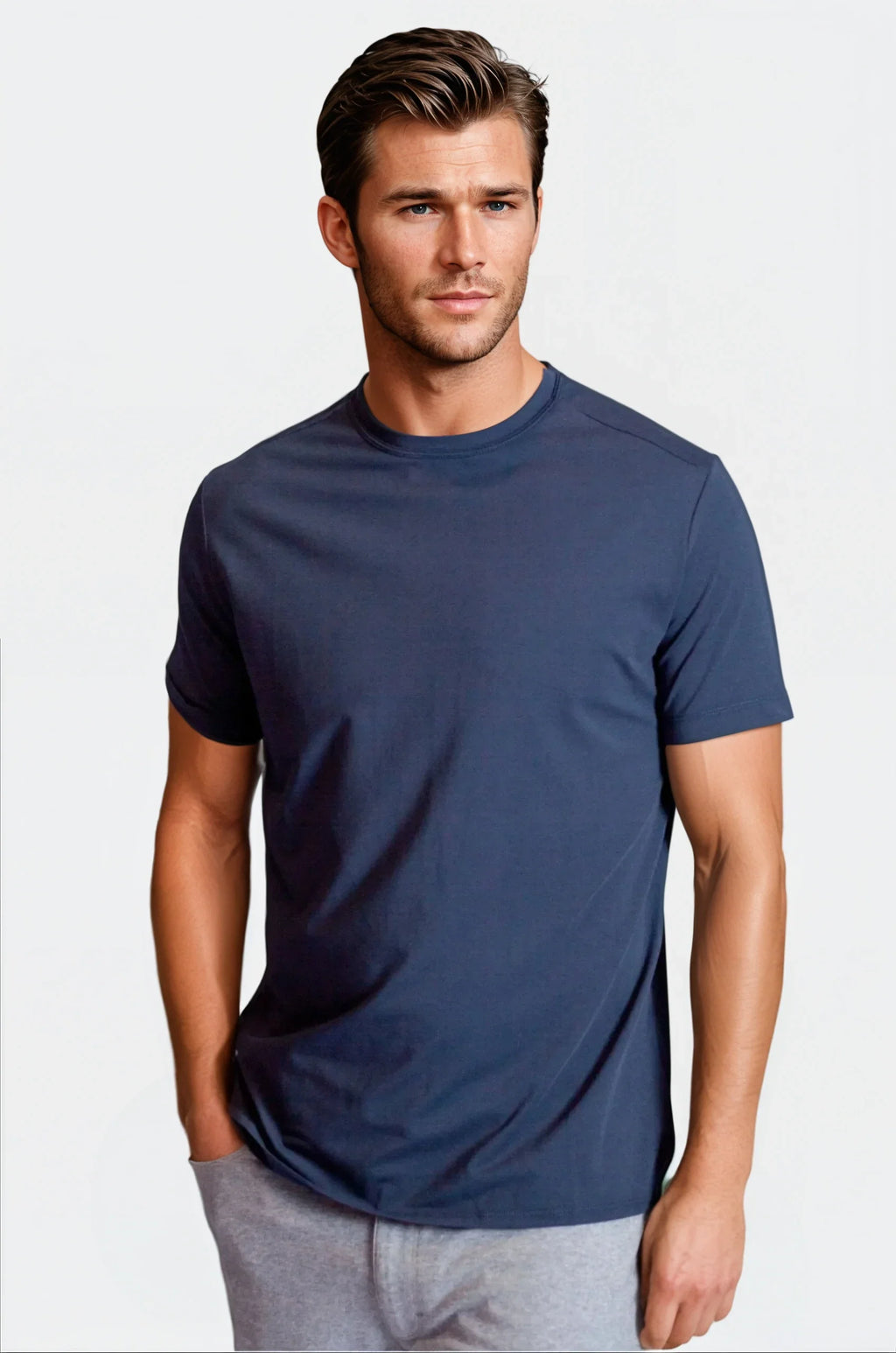Buki Buki Cinqo Tech Tee 2-Pack - Blue Grey/Blue Night — lifestyle context