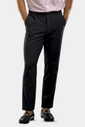 Buki Pleated Wool Trouser Pants - Navy — main product shot
