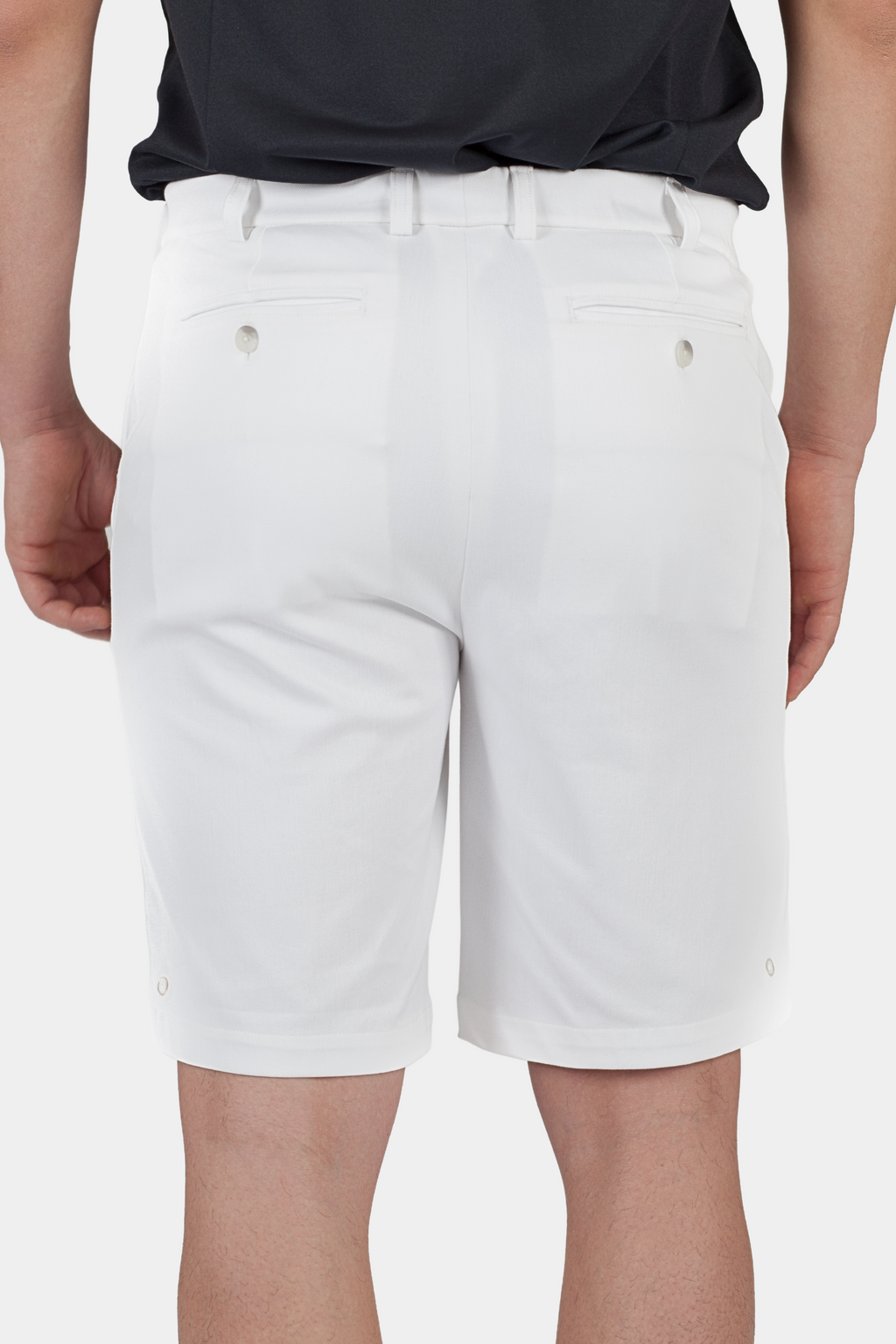Buki Stretch Eagle Shorts - White — back view