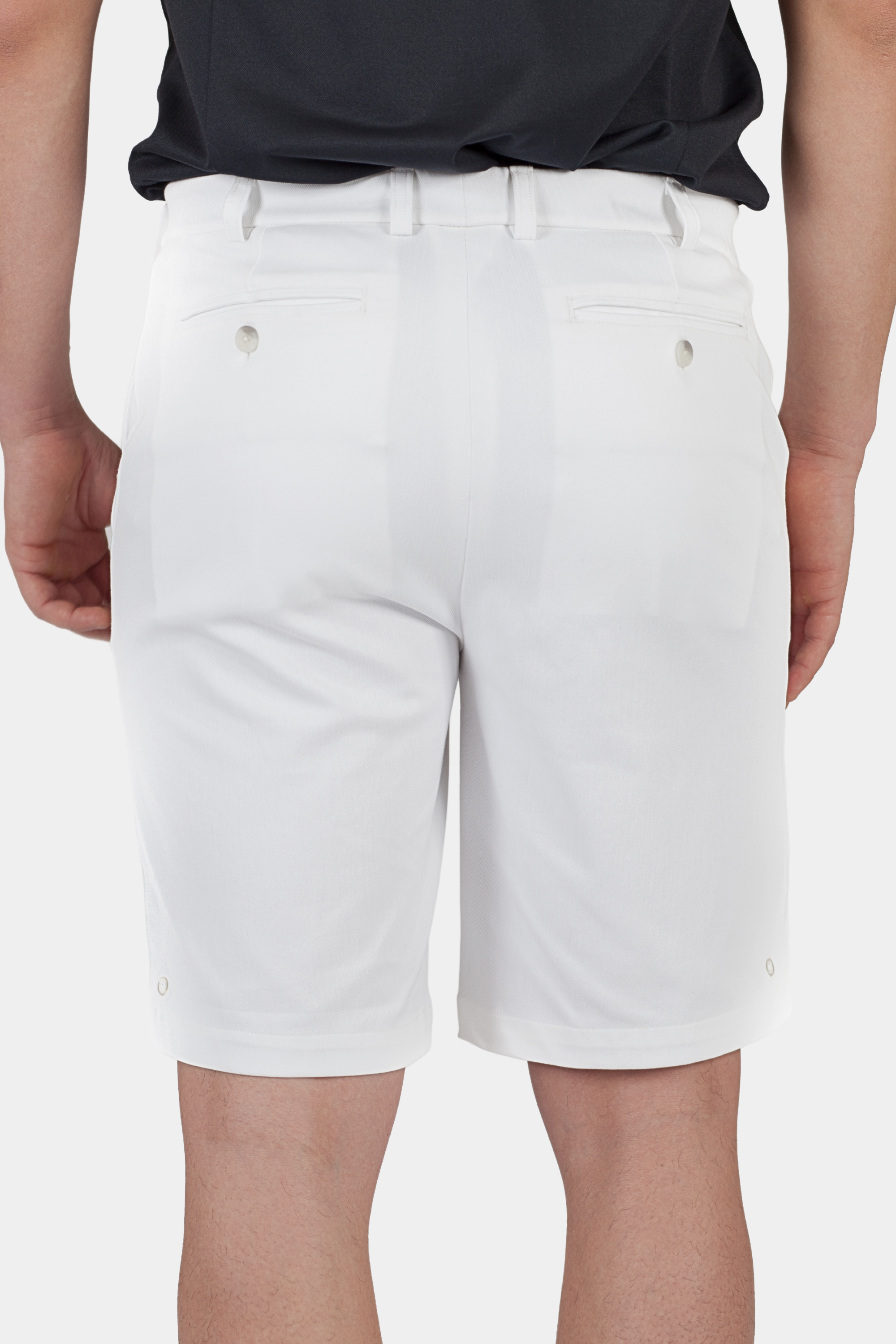 Buki Stretch Eagle Shorts - White — back view