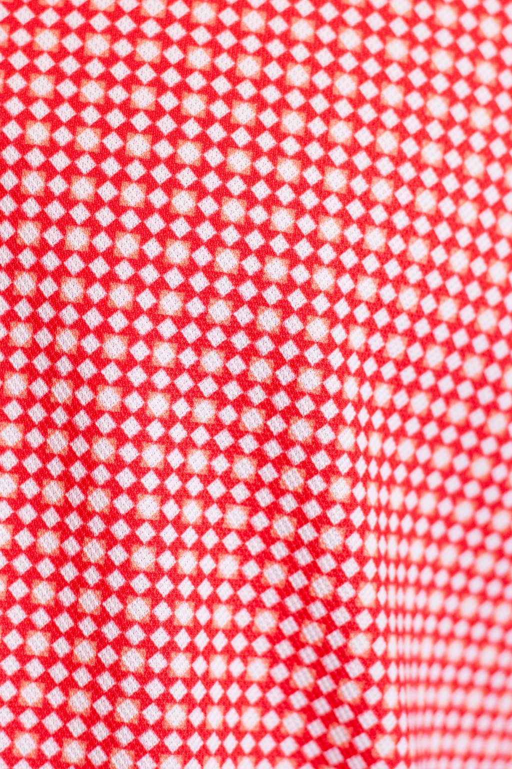 Buki Swiss Check Long Sleeve Tech Shirt - Red — in-use photo