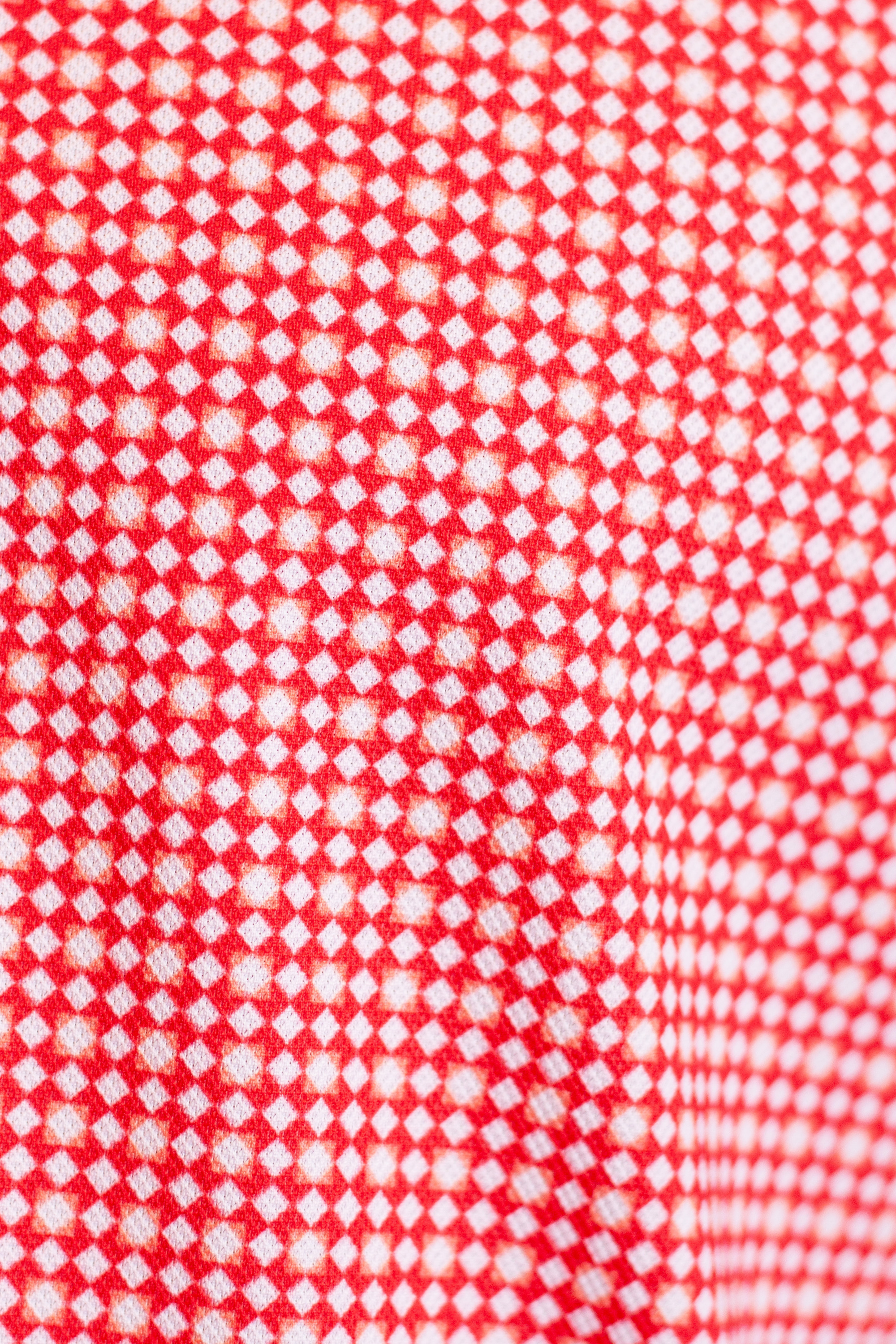 Buki Swiss Check Long Sleeve Tech Shirt - Red — in-use photo