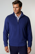 Buki Voey Quarter Zip Sweatshirt - Tokyo Blue — main product shot