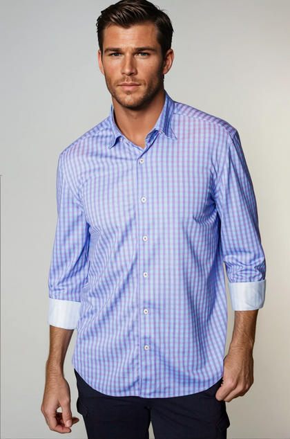 Buki Avant Check Long Sleeve Tech Shirt — main product shot