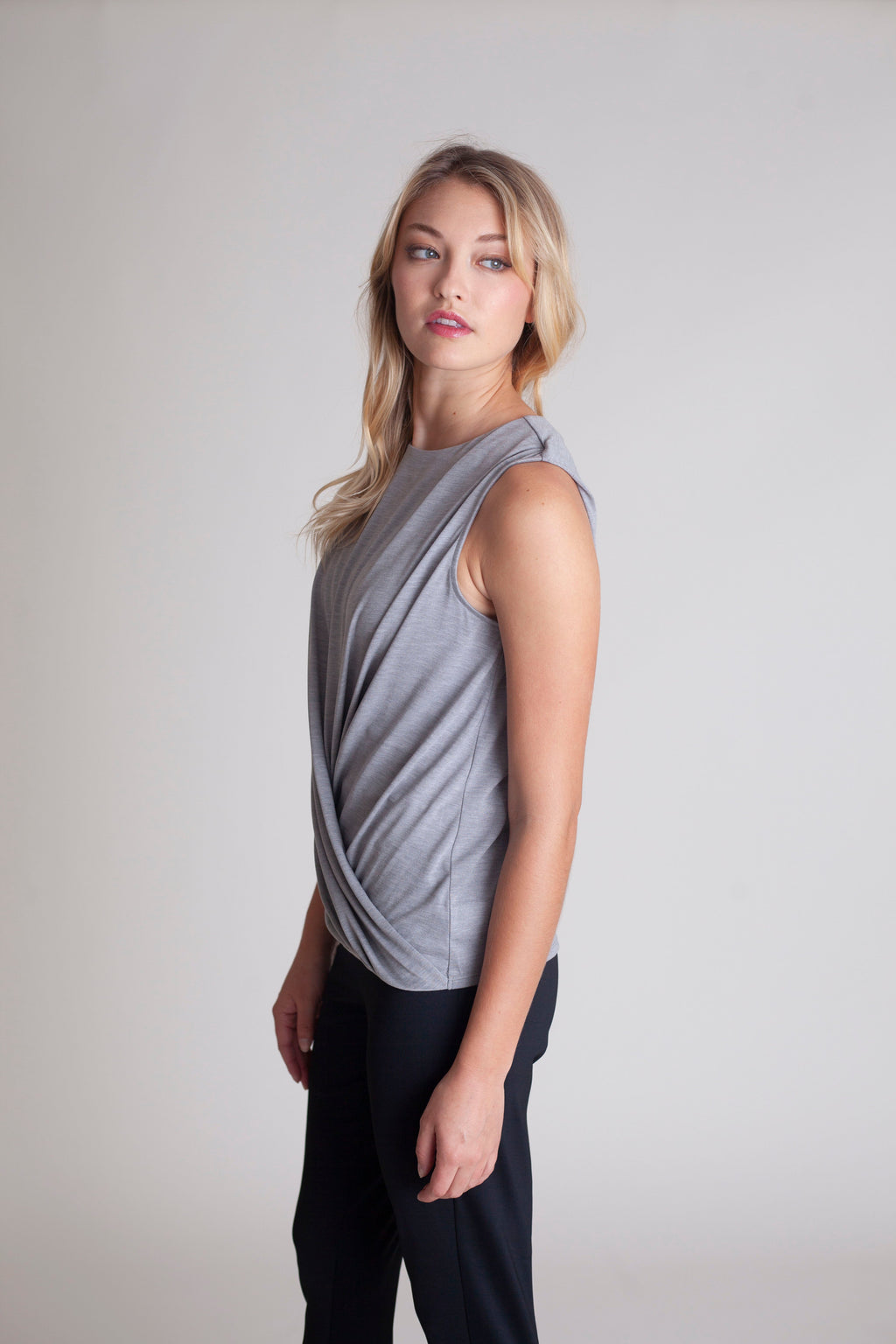 Buki Boss (Babe) T-Shirt - Heather Gray — lifestyle context