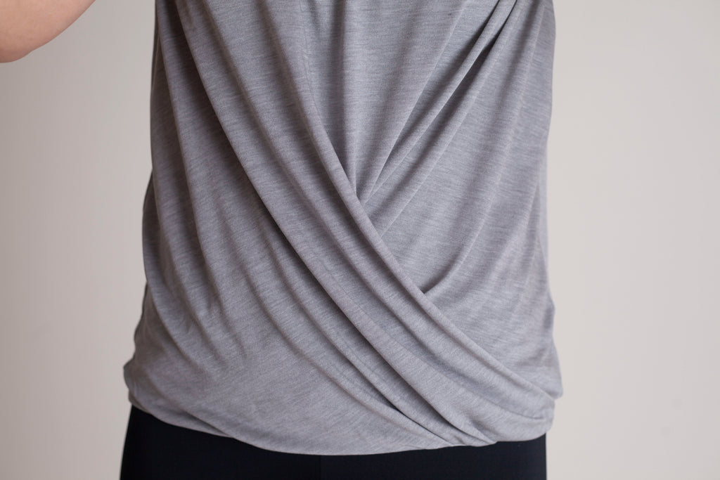 Buki Boss (Babe) T-Shirt - Heather Gray — back view