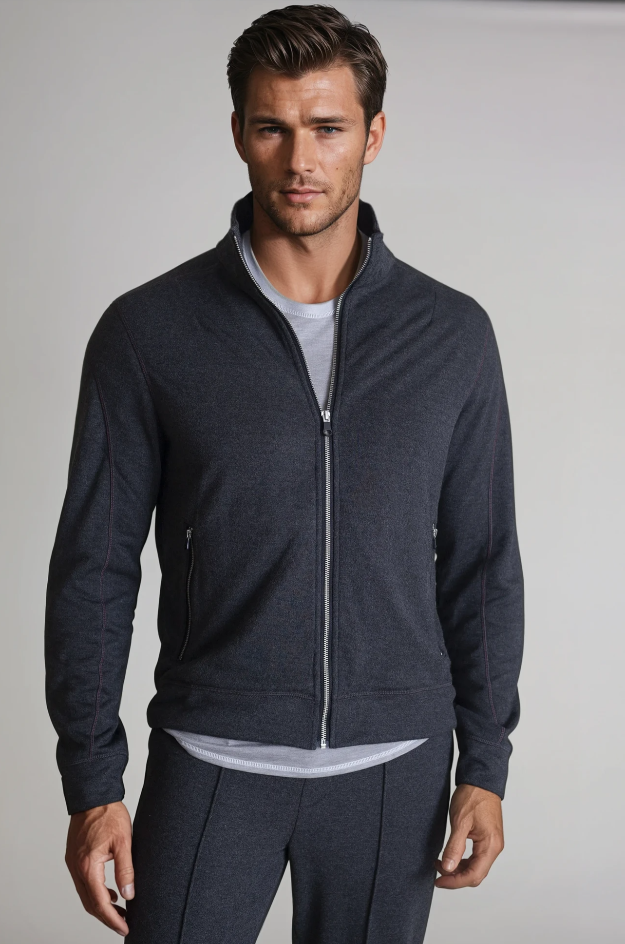 Buki Breckenridge Full-Zip Sweatshirt - Charcoal Grey — main product shot