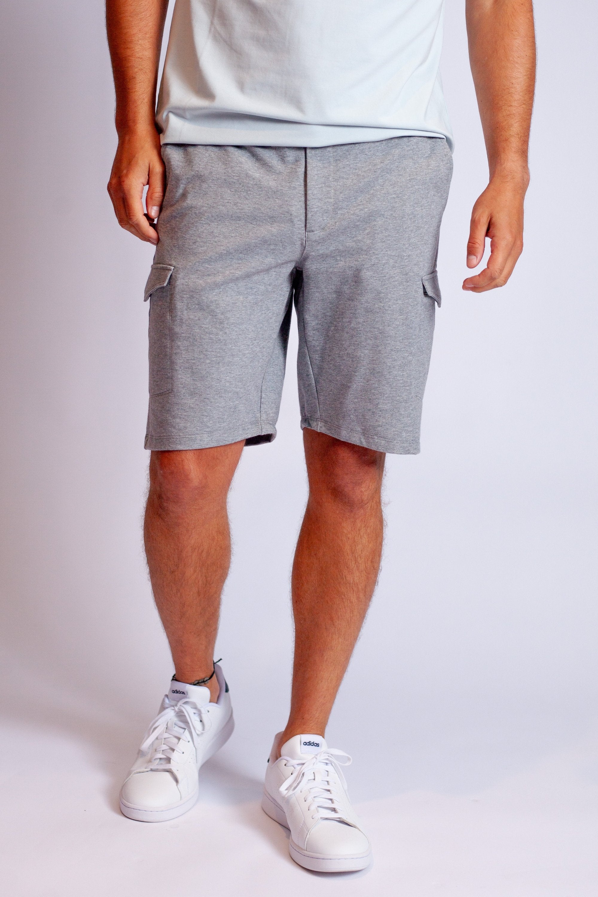 Buki Venture Cargo Shorts - Heather Grey — main product shot