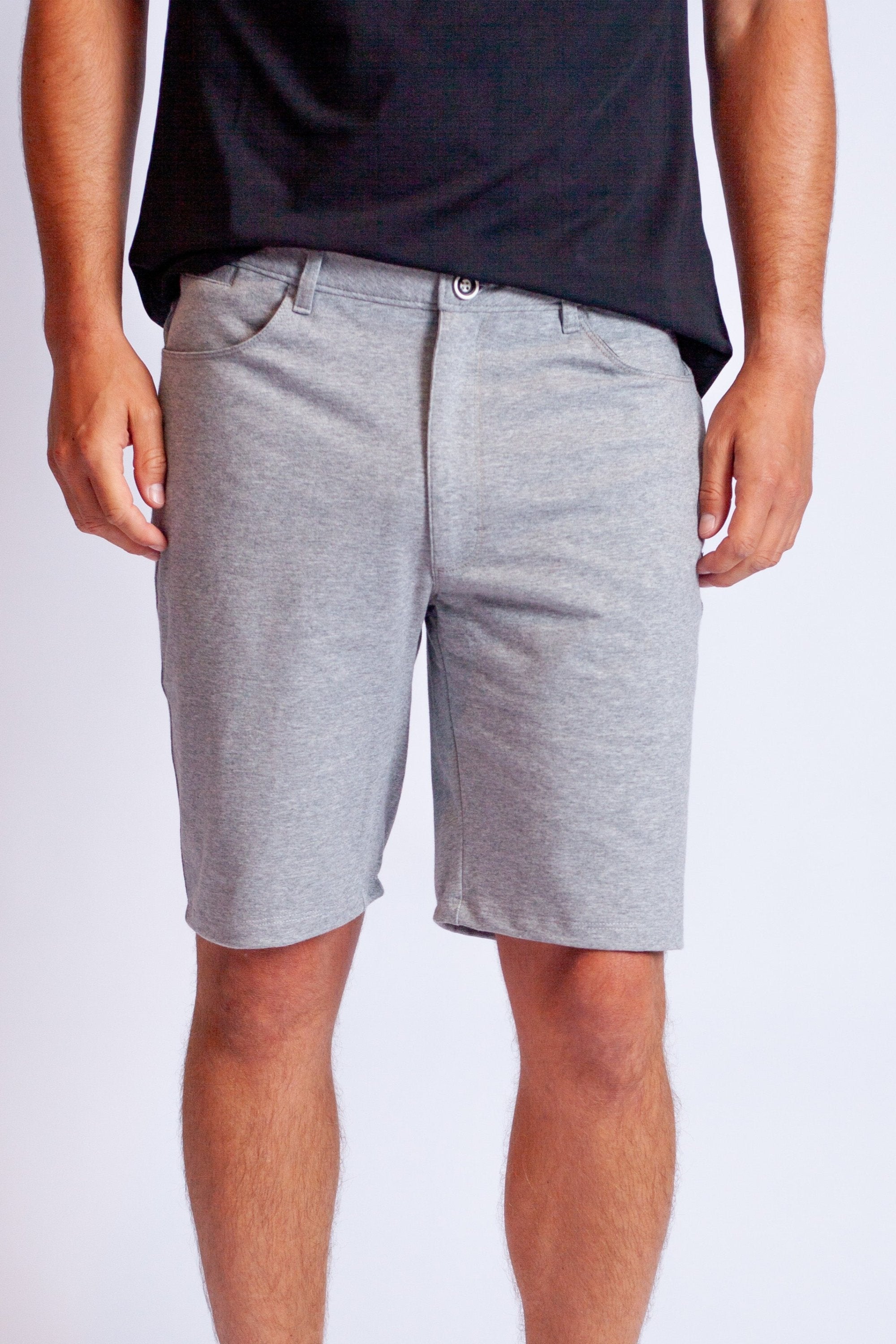 Buki High-Five Tech Shorts - Heather Grey — main product shot