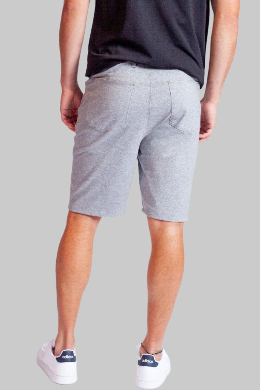 Buki High-Five Tech Shorts - Heather Grey — lifestyle context