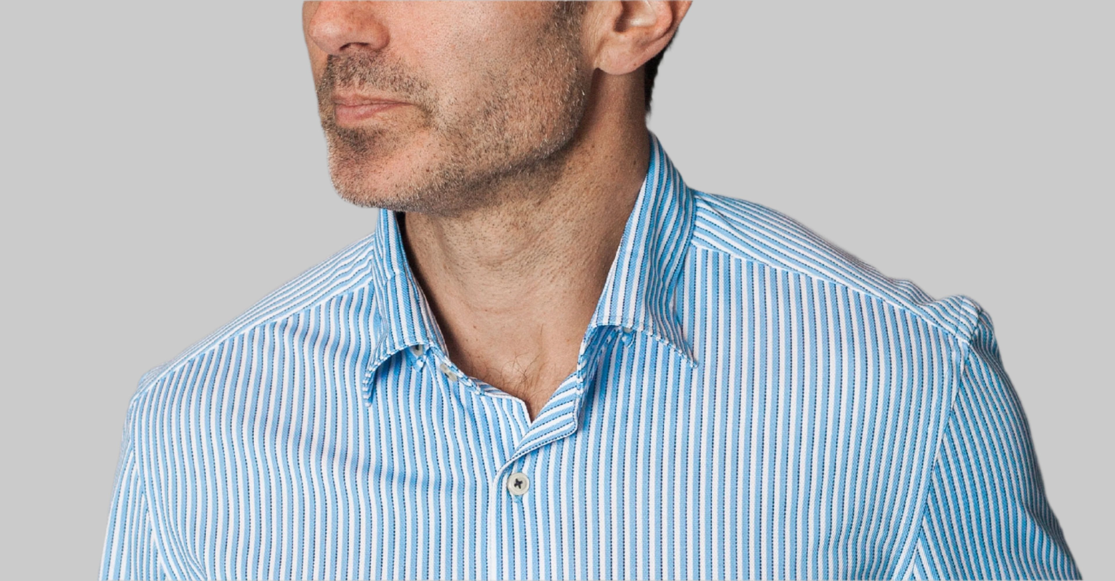 Buki Hansen Stripe Long Sleeve Tech Shirt — detail close-up