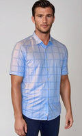 Buki Montauk Check Short Sleeve Tech Shirt — main product shot