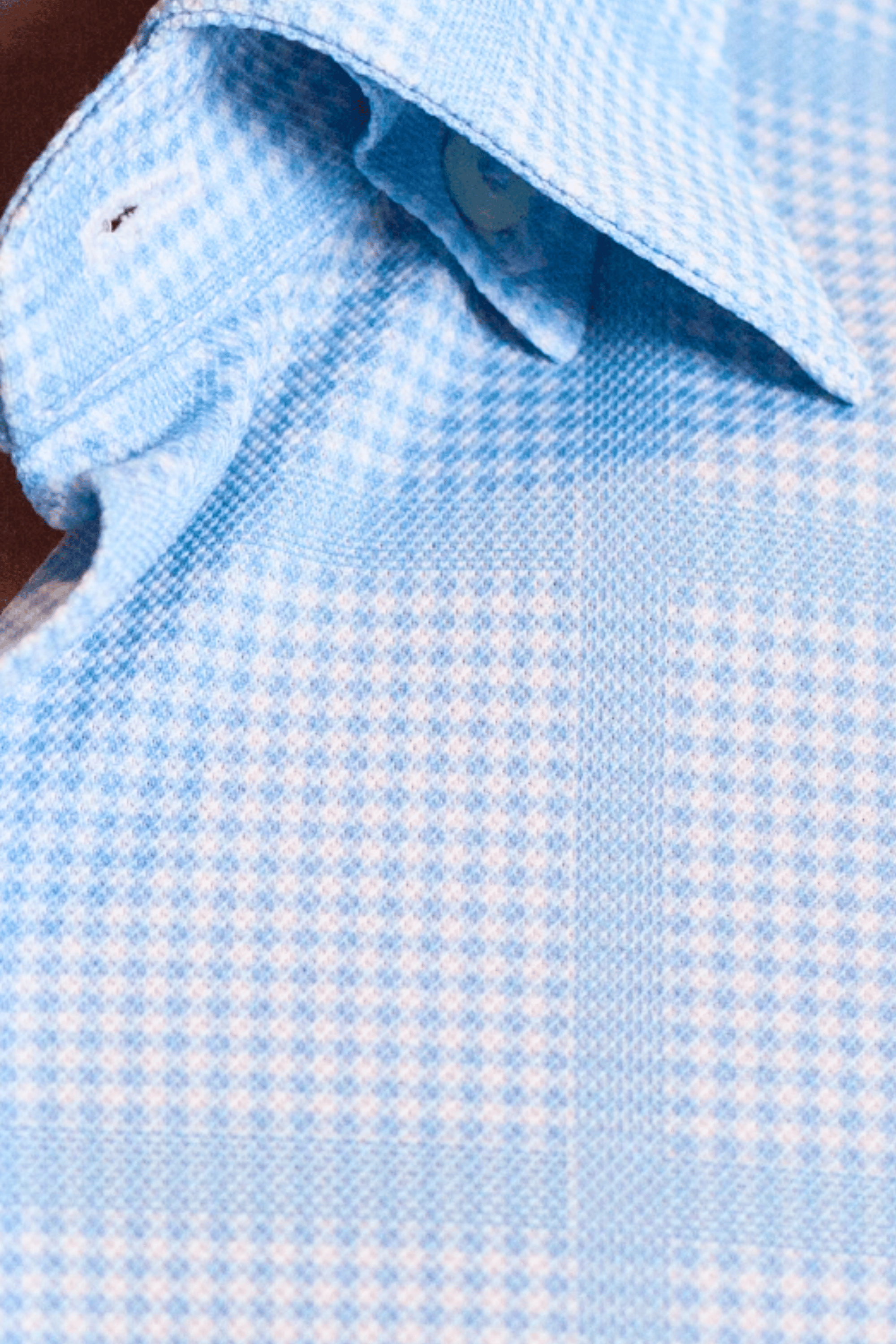 Buki Montauk Check Short Sleeve Tech Shirt — detail close-up