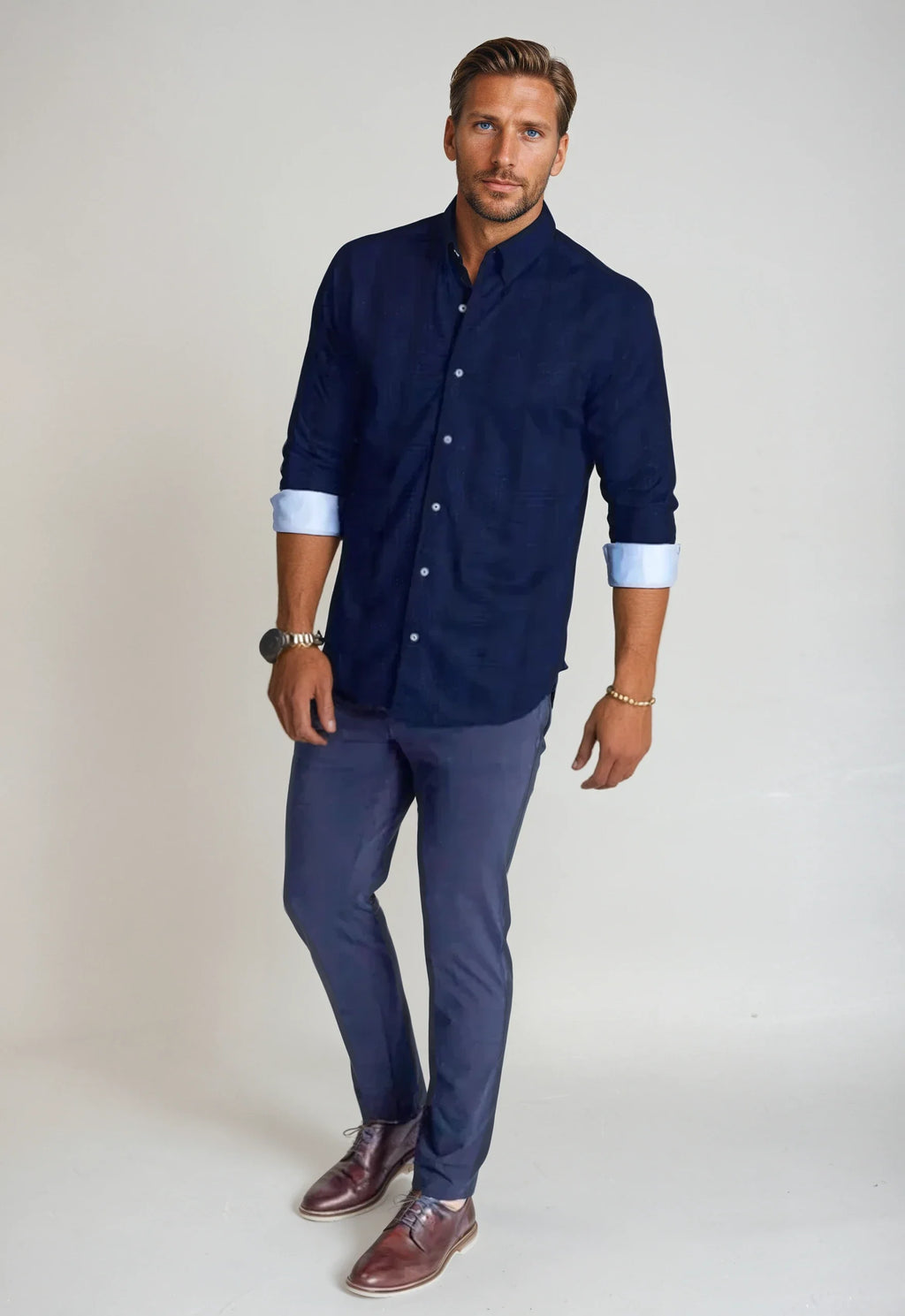 Buki Moody Blues Plaid Long Sleeve Tech Shirt — alternative angle