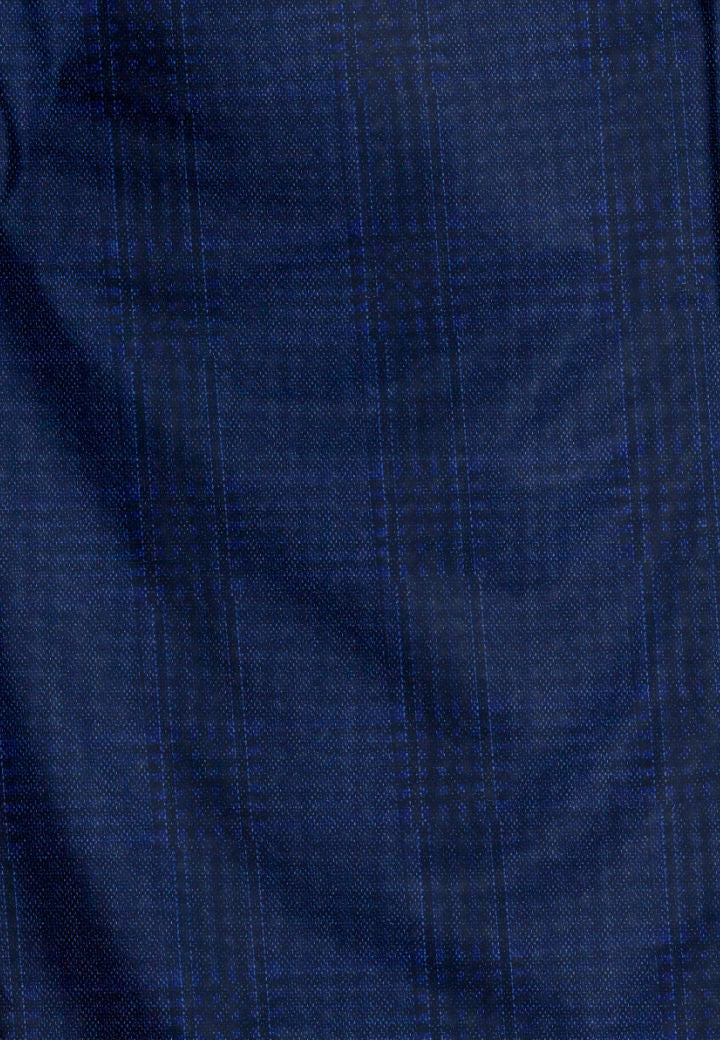 Buki Moody Blues Plaid Long Sleeve Tech Shirt — detail close-up