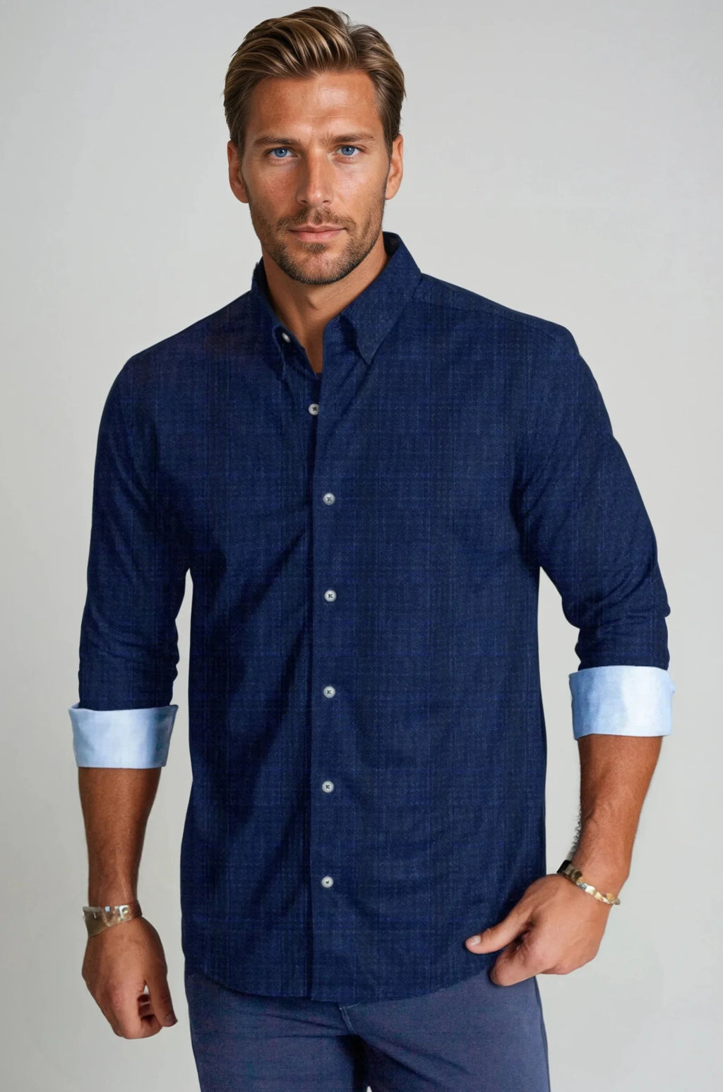 Buki Moody Blues Plaid Long Sleeve Tech Shirt — main product shot