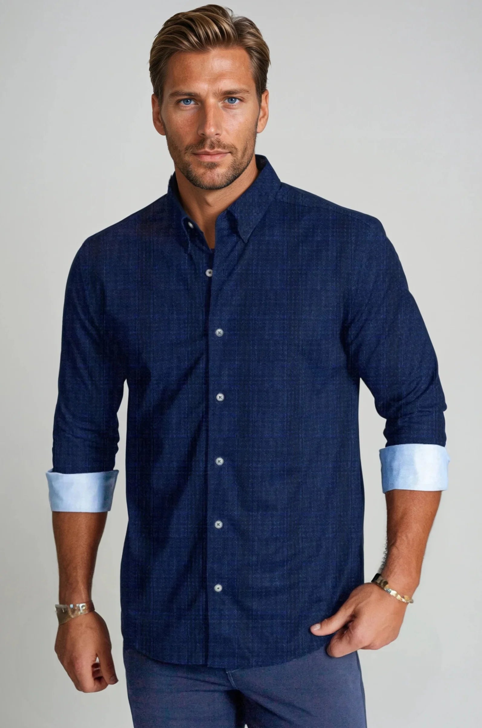 Buki Moody Blues Plaid Long Sleeve Tech Shirt — main product shot