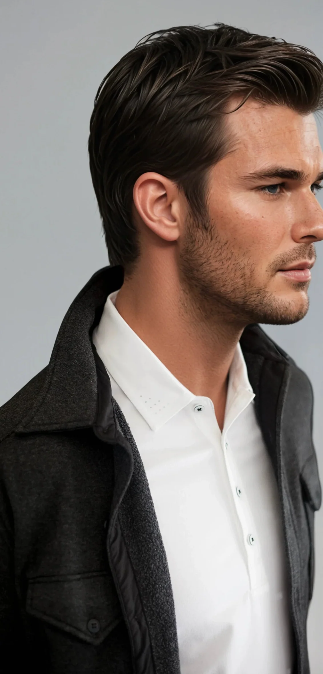 Buki Soft Knit CPO Overshirt — back view