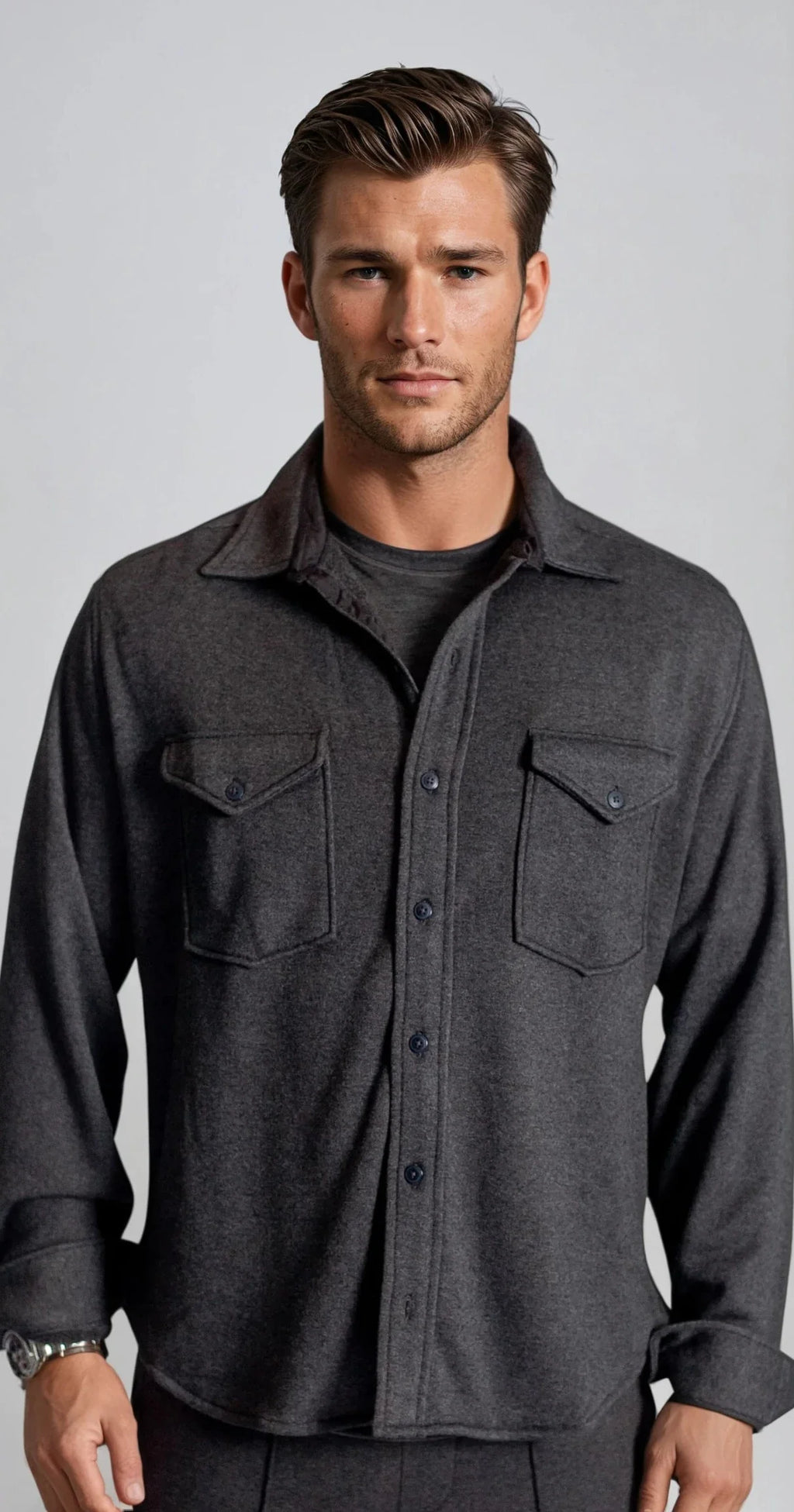 Buki Soft Knit CPO Overshirt — alternative angle