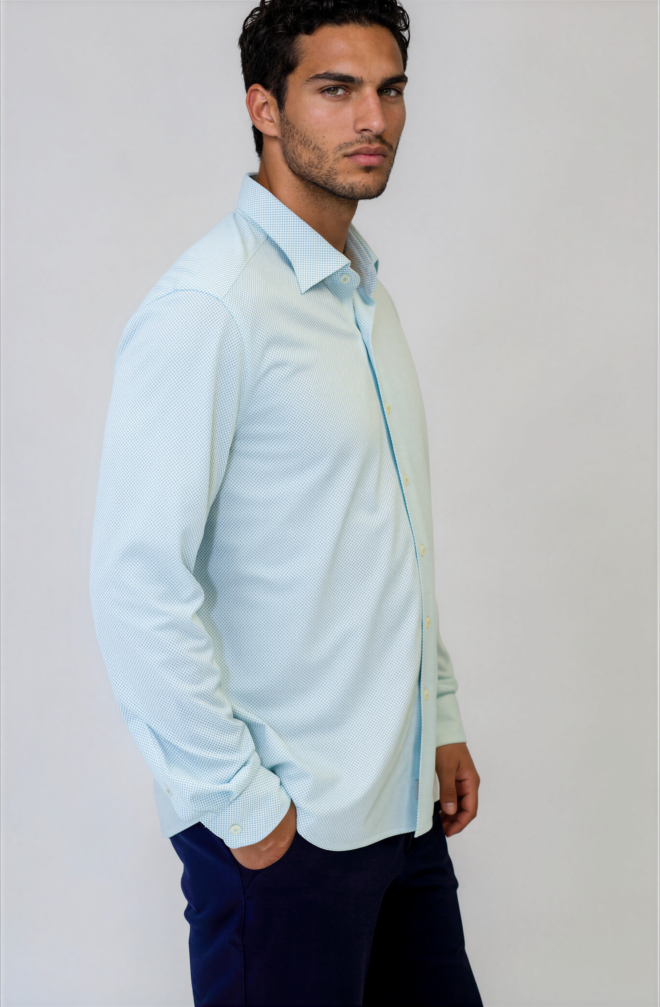 Mauro Dress Shirt 2-Pack - Emerald/Blue – Buki, view 5